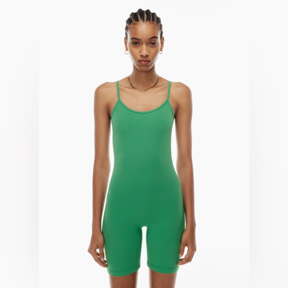 Aritzia TNA Butter Romper in Green